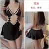 Women's Silky Push Up Padded Backless Cami Dress with Robe Lounge Set