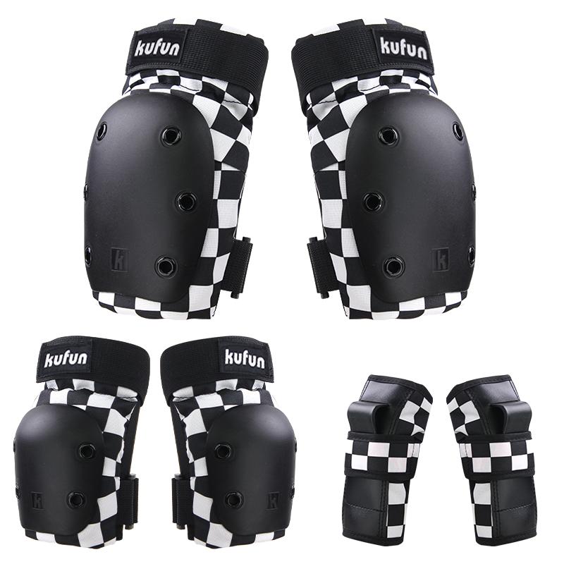 KUFUN Sport защитный комплект наколенник локоть скейтборд катание на коньках девочки мальчики розовый мужчины женщина протектор роликовые коньки жесткий