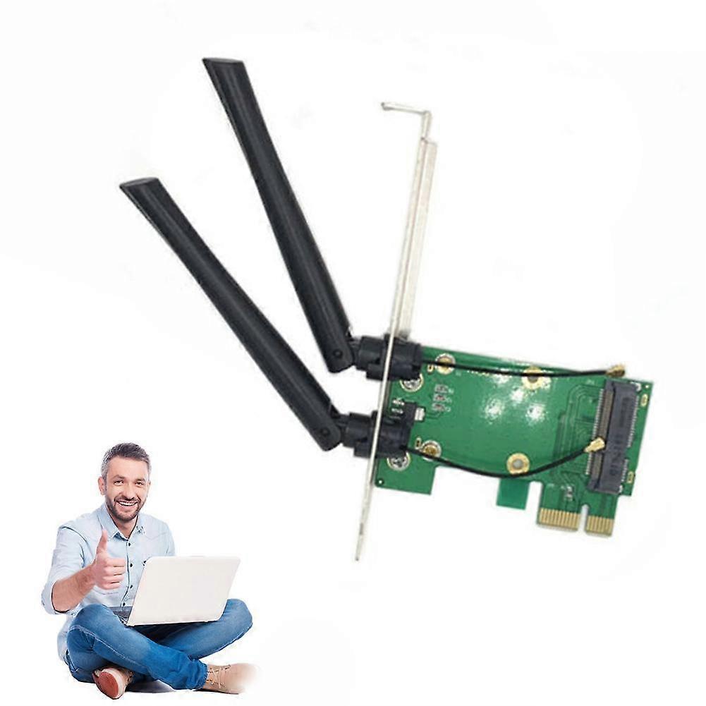 Беспроводная Wi-Fi сетевая карта Mini PCIe на PCI-E 1X + 2 антенны G6 NIC