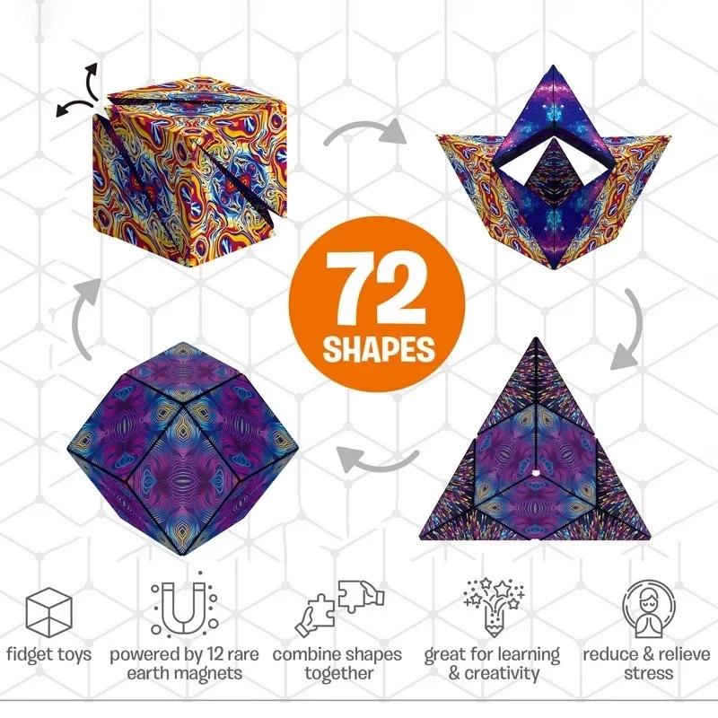 2024 Infinite magnetic cube 3D three-dimensional geometric cube children's thinking exercise educational toys