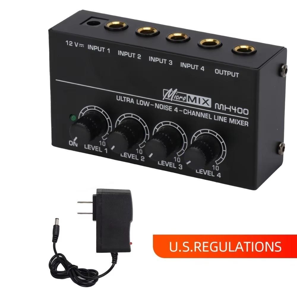 4 Channels HA400 4 Channels Amplifier 1 Input Mini Headphone Amplifier  Headset Amplifier