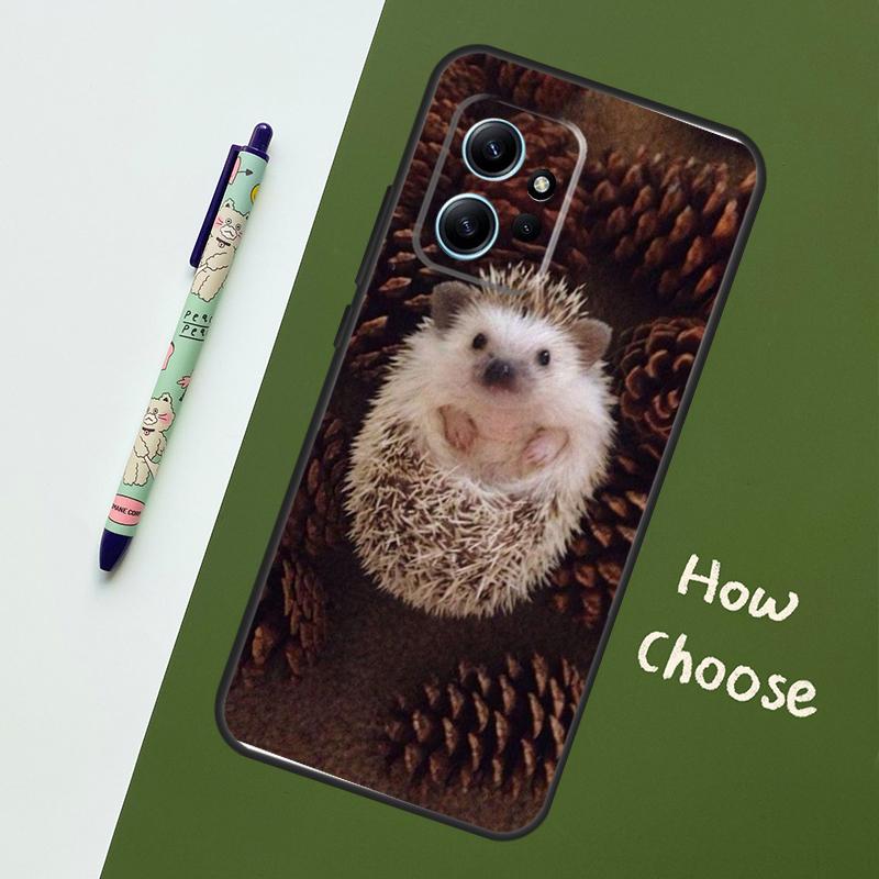 Cute Little Hedgehog Case For Xiaomi Redmi Note 12 11 10 8 9 Pro 9S 10S 11S 12S Cover For Redmi 12 9C 10C 12C