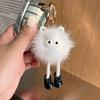 Cute Real Mink Hair Ball Small Coal Ball Car Keychain Pendant Plush Doll Doll Book Bag Pendant Gift
