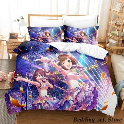 Набор постельного белья The Idolm@Ster Cinderella Girls Starlight Stage Односпальный Полуторный Двуспальный Queen King Размер Комплект постельного белья Детская спальня Комплекты пододеяльников
