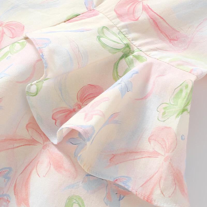 Snoopy Girls' Bowknot A-Line Summer Dress