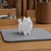 Орнамент для собаки Геометрическая Low-Poly Статуэтка, Мини-орнамент 3D-печать, Белая Милая Цельная Скульптура Фигурка Щенка, Современное Настольное Украшение для