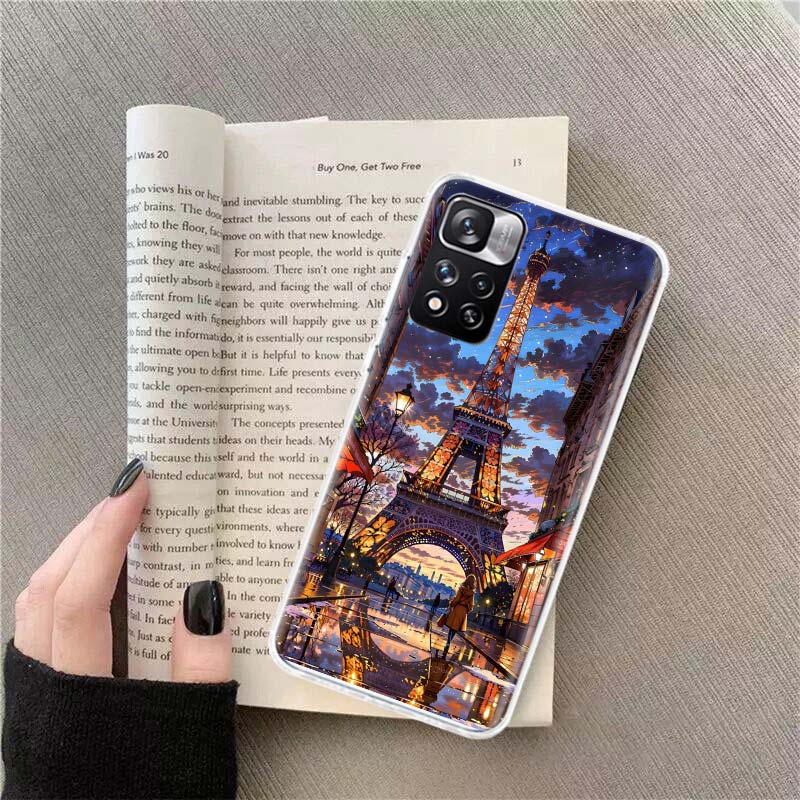 Eiffel Tower Art Phone Case For Xiaomi Poco F7 14 Ultra Mi 9T 12T 11T 13 15 Pro 12 11i 12X 10T 11 10 9 8 Lite 5G A3 CC9E Cover C