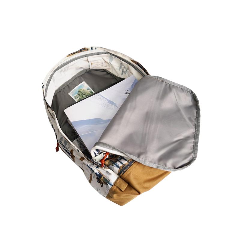 The North Face 16 л SS23 Логотип бренда Экологичный Принт с изображением леса Повседневный Рюкзак на молнии Большой вместимости Внешняя сумка Женский рюкзак NF0A52VQ-IS9