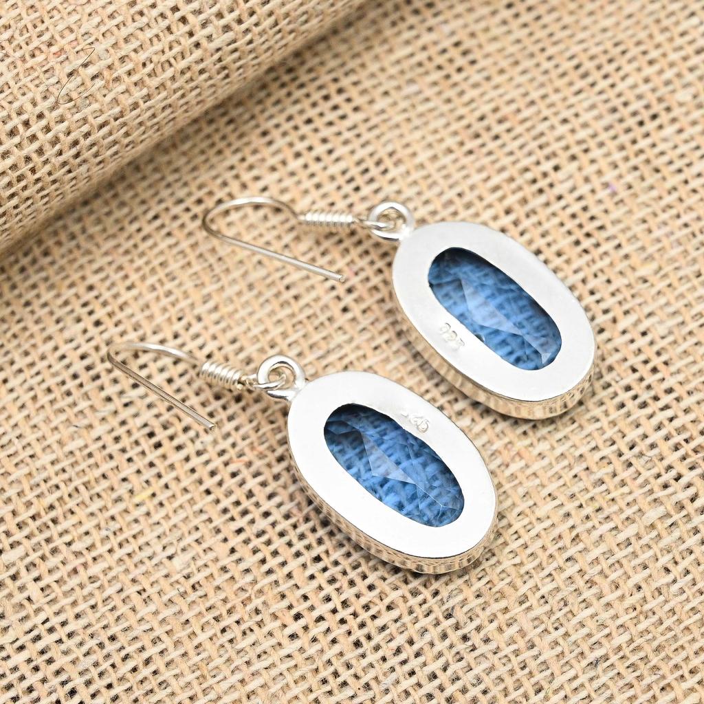 Серьги ручной работы из стерлингового серебра 925 пробы с танзанитом, свадебные украшения