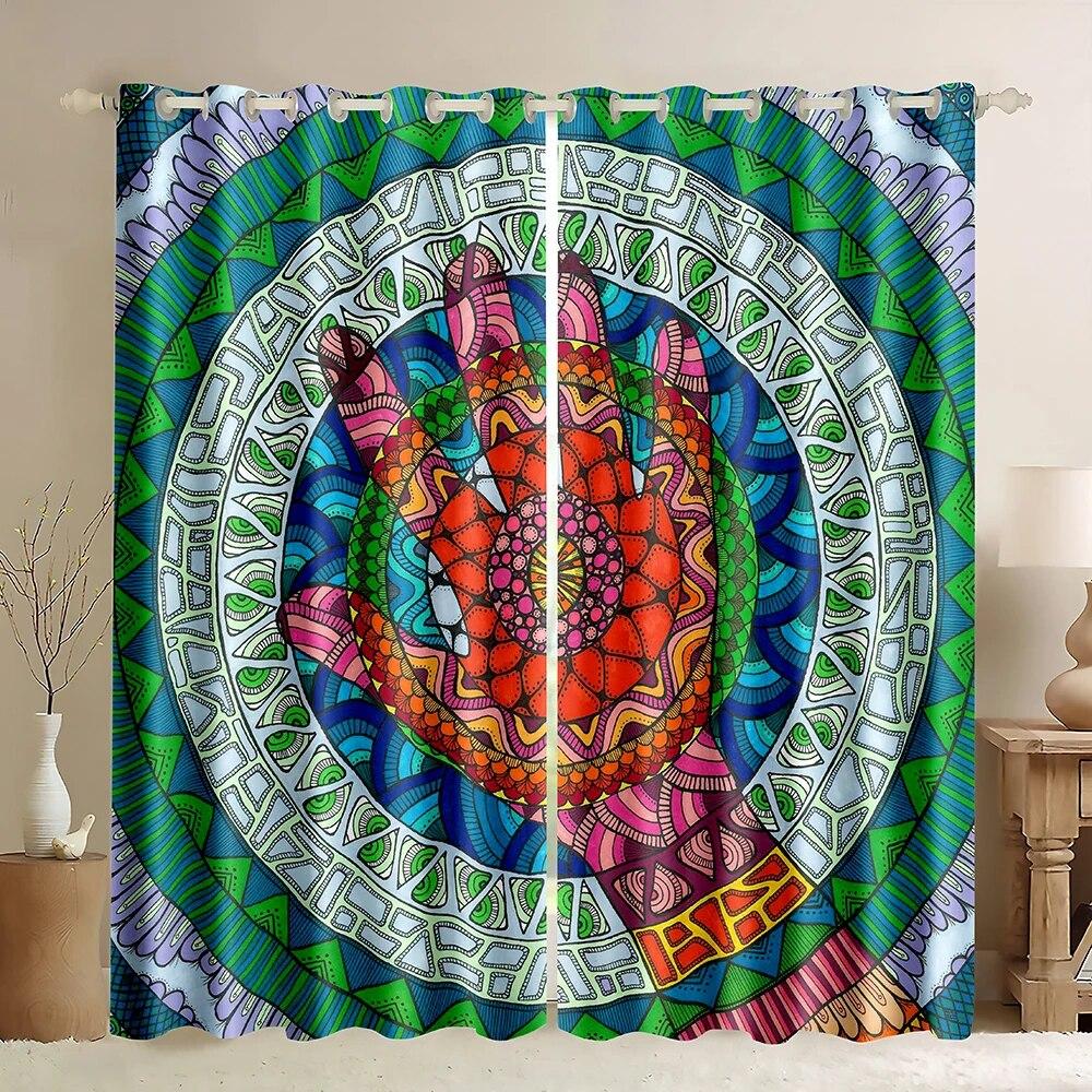 3D принт черный и золотой Мандала занавес 2 шт. Бесплатная доставка тонкие шторы для комнаты Boho люксовый бренд Декор Спальня Гостиная