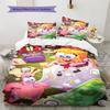 Animation  Pattern Bedding Quilt Set Quilt Cover Pillowcase Home Decoration Birthday Gift (1 * duvet cover + 2 * pillowcase, without core)