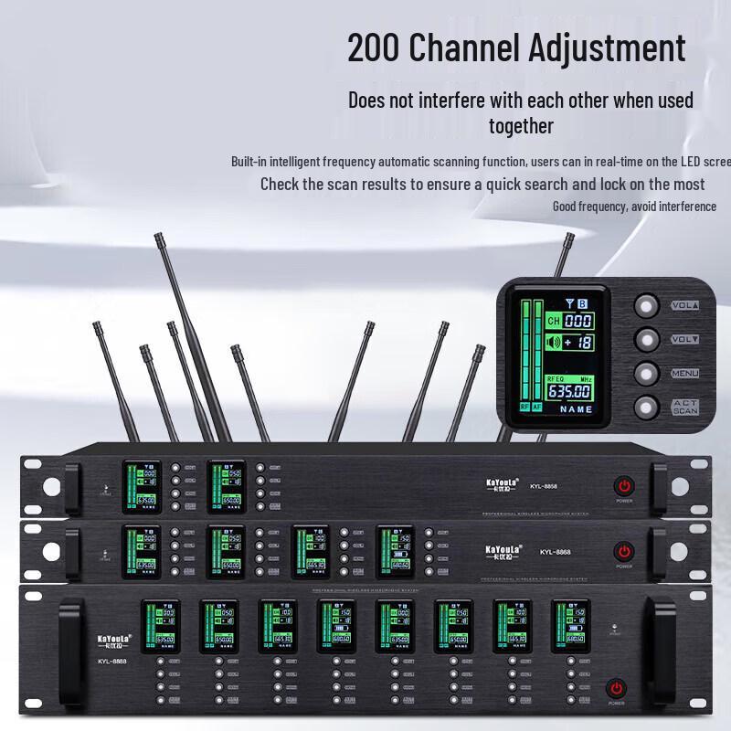 Профессиональная беспроводная UHF-система конференц-микрофонов KaYouLa (Китайская версия)