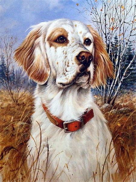 Full Round 5D Diamond Painting Dog Diy Embroidery Mosaic Animal Handmade Gift Home Decor