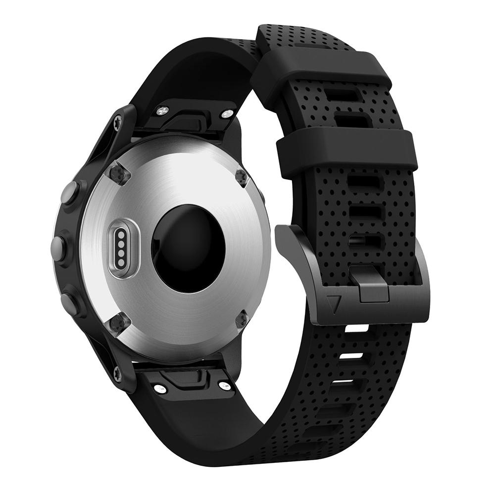 С силиконовым ремешком для часов с черной треугольной пряжкой для Garmin Fenix 5S