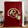 Red Football Helmet Illustration Design Flannel blanket for bedroom, living room, sofa, and nap sofas.