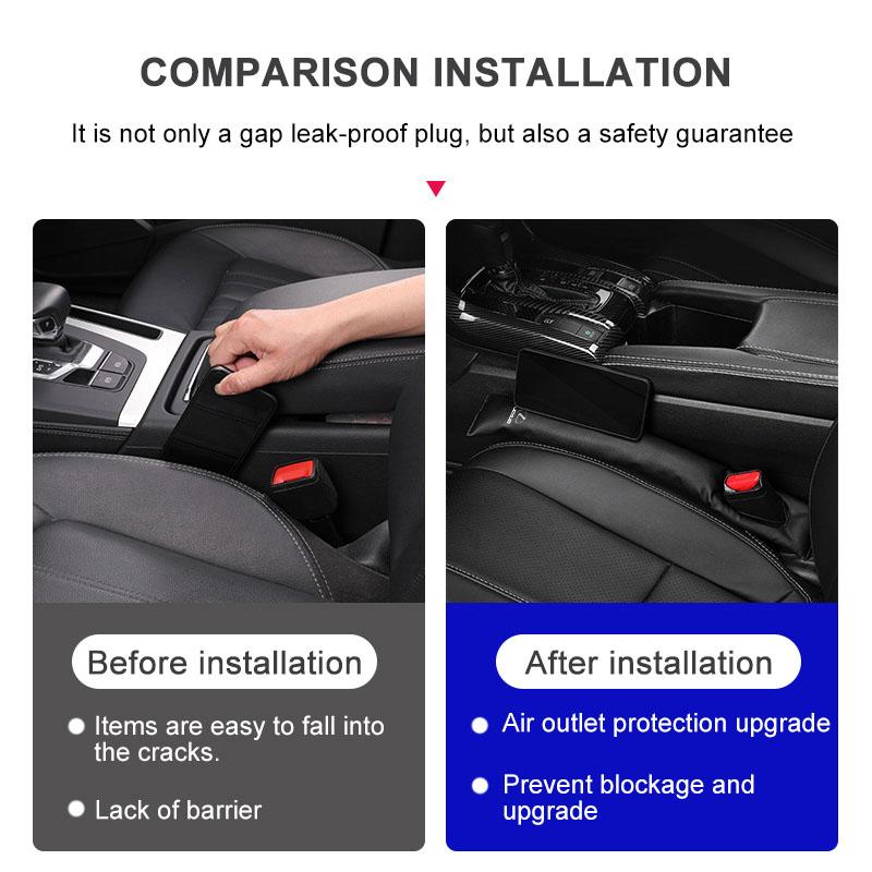 2Pcs Leather Car Seat Gap Filler Side Seam Plug Strip Accessories for Lexus 250 300 RX 300 350 US 200 GX 400 460 LX GS450H GS350