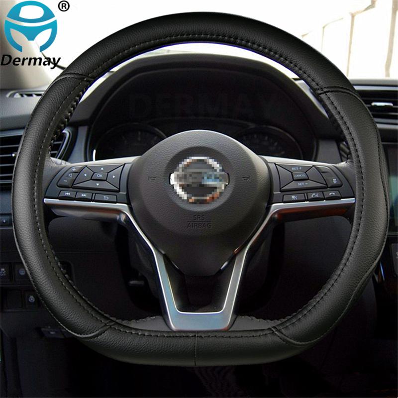 D-образный автомобильный чехол на руль из искусственной кожи для Nissan Rogue Sport Hybrid 2017-Qashqai Braid Cover