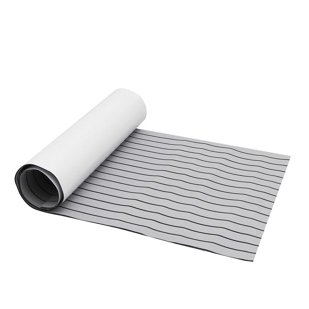1Roll Self-Adhesive 2400x900x6mm Marine Flooring Faux Teak EVA Foam Boat Decking Sheet Accessories Floor Mat Decor Gray Carpet