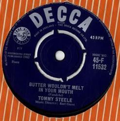 7-дюймовая пластинка TOMMY STEELE - Butter Wouldn't Melt In Your Mouth 45F11532 Decca 1962 UK Rock Б/у