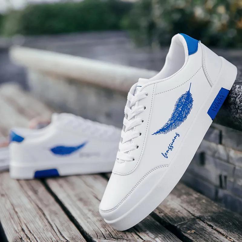 Мужские кроссовки классические кожаные повседневные туфли для активного отдыха легкие прогулочные туфли на плоской подошве для мужчин белые теннисные туфли Zapatillas Hombre