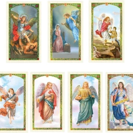 Catholic Amulet Seven Archangels Necklace Pendant Vintage Protect Charm Talisman Powerful Wealth Success Health Lucky Jewelry Unisex Men Women Alloy