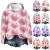 Women's Valentine's Day Printed Plush Warm Casual Jacket Sweater Winter Jacket