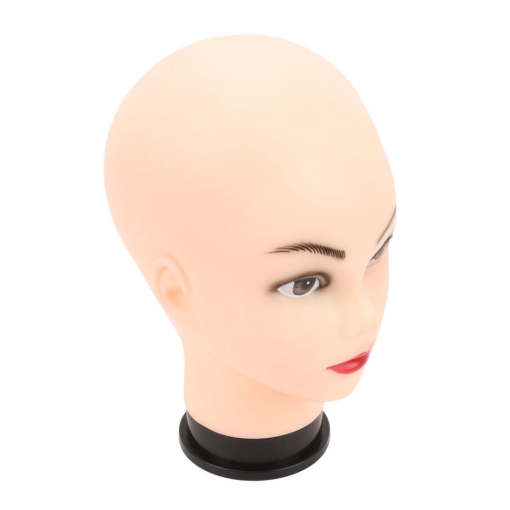 Женская лысая голова манекена из ПВХ для париков, обучения изготовлению шляп, очков, дисплея, профессиональной косметики