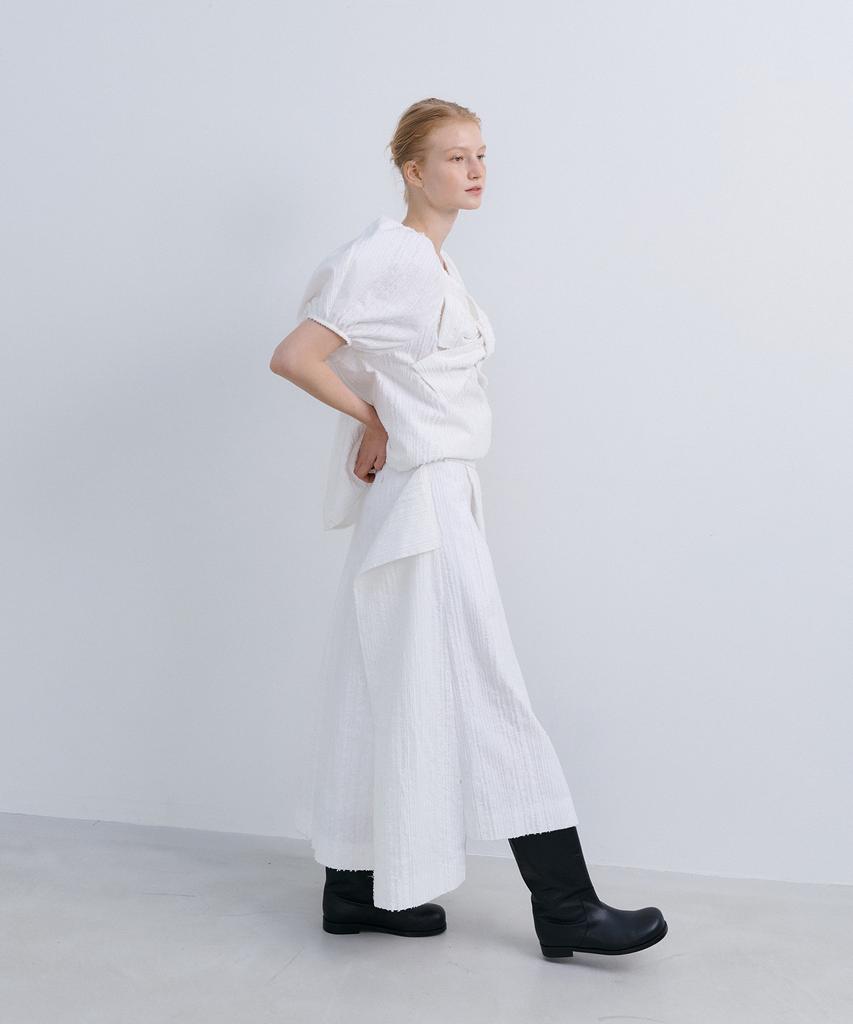 Epinggeulleo Origami Wrap Skirt - White