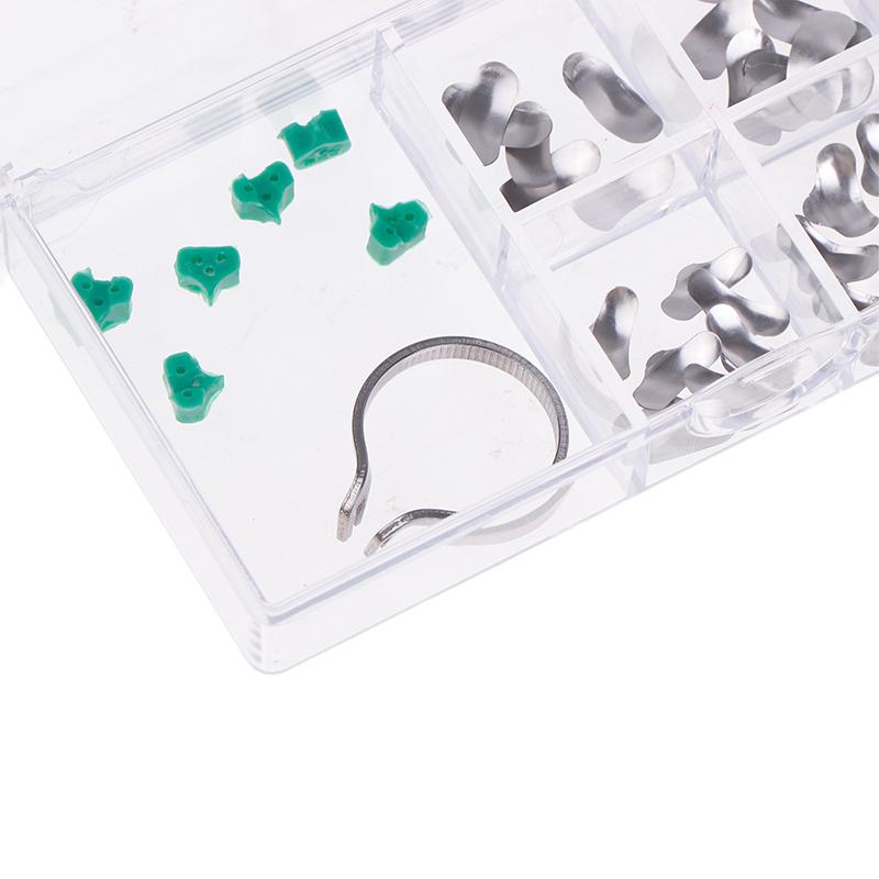 60 шт./кор. стоматологические секционные контурные металлические матрицы матричное кольцо с силиконовыми дельта-клиньями стоматологические инструменты