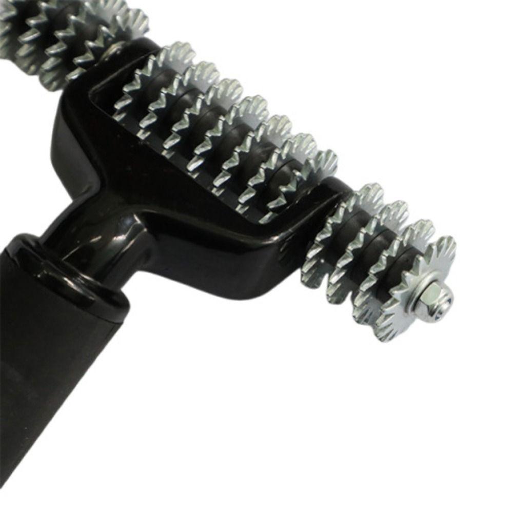 Solid Metal Wheel Carpet Seam Roller Serrated Toothed Roller DIY Home Carpet Laying