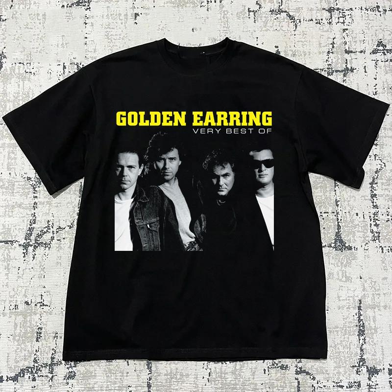 Лучшее из Golden Earring Черная хлопковая футболка Полный размер S5XL Унисекс футболка