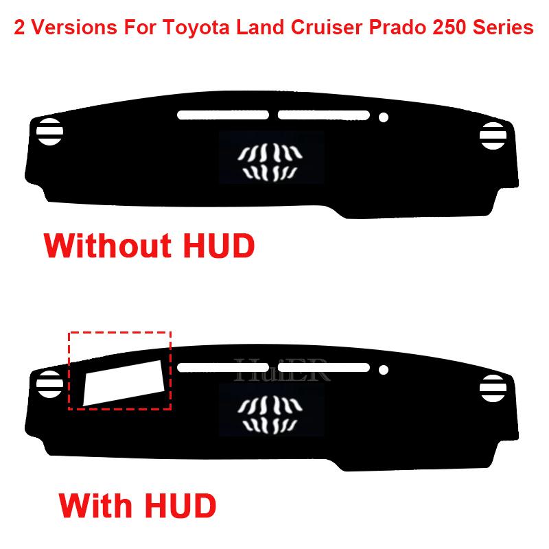 Для Toyota Land Cruiser Prado Серия 250 2026 2026 2026 2026 Покрытие приборной панели автомобиля Предотвращающее засветку Коврик Нескользящая подкладка Аксессуары для панели