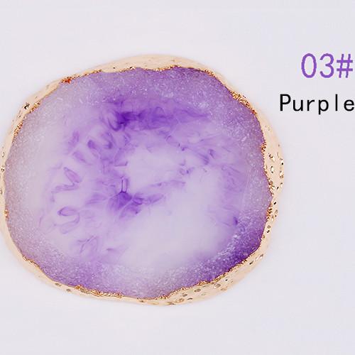 1 шт., круглая смола, агат, камень, цветовая палитра для ногтей, палитра для гель-лака, поддон для смешивания рисунков, тарелка для краски, коврик для маникюра, полка для дизайна ногтей
