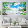 Abstract Swan Waterfall Lotus Canvas Painting Modern Landscape Posters and Prints Wall Pictures Living Room Home Decor No Frame