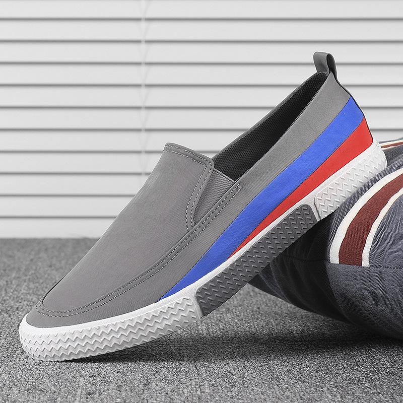 Модная мужская обувь Мягкие кроссовки Slip-On, обувь для тенниса, новая повседневная обувь для мужчин из парусины, дышащая, летняя обувь для отдыха на открытом воздухе, для вождения
