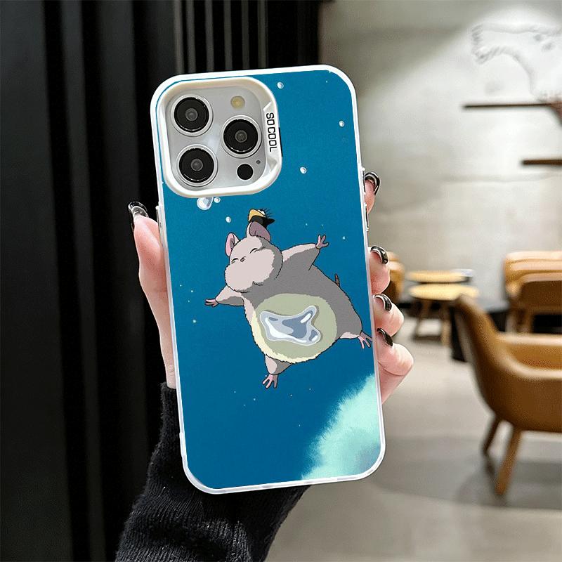 Аниме GIBI S-Susuwataris Милый Мягкий Чехол для Телефона для iPhone 15 16 17 Pro Max 17Air 16E 14 Plus 13 12 Mini Ударопрочный Чехол Задняя Сторона