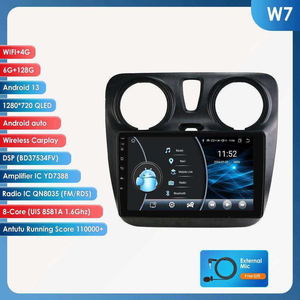 OSSURET Головное устройство Навигация GPS Android для Renault Dokker/Lodgy Dacia 2012-2021 Snapdragon AI Автомагнитола Мультимедийный плеер Android Auto Carplay