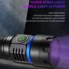 High Power 6LED 365nm UV Flashlight Rechargeable Torch Curing Cat Dog Stain Marker Money Scorpion Fluorescent Check Lamp Torch
