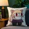 Наволочка Каваи Неко Арк Плюшевая Ткань Мягкая Двусторонняя Печать Чехол для Подушки на Диван Наволочки для Декоративных Подушек
