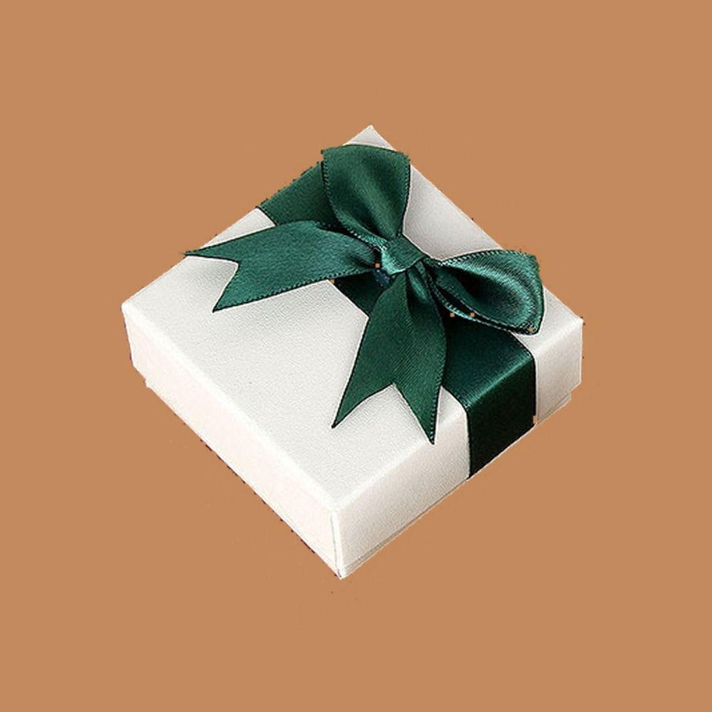 Белый брелок брошь упаковка для хранения бант ювелирные изделия упаковка коробка новые кольца ожерелья коробки