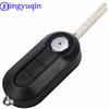 Jingyuqin 3 кнопки откидной дистанционный ключ чехол корпус для Fiat 500 Panda Punto Bravo автомобильная сигнализация бесключевой доступ брелок