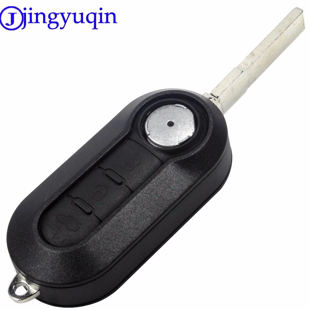 Jingyuqin 3 кнопки откидной дистанционный ключ чехол корпус для Fiat 500 Panda Punto Bravo автомобильная сигнализация бесключевой доступ брелок