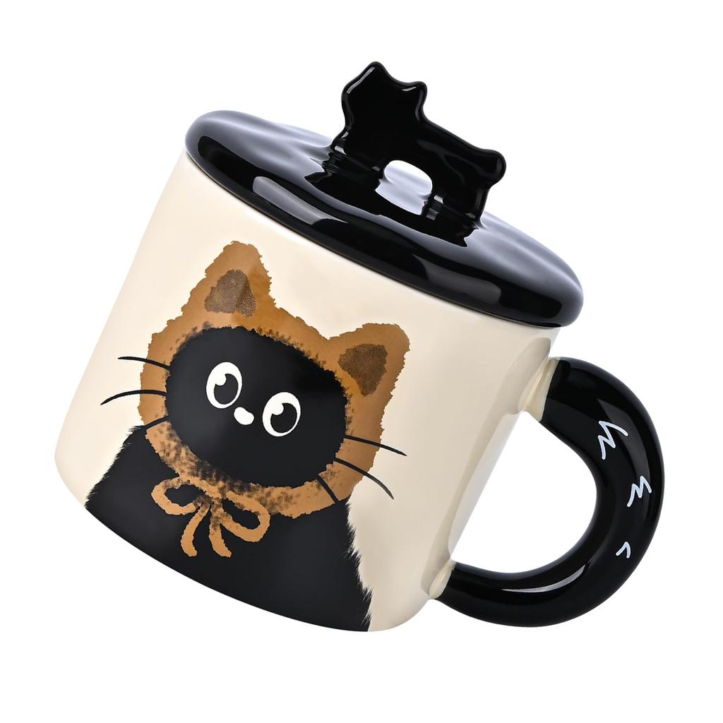 Новая керамическая кружка для кофе объемом 370 мл с изображением кошек, сувенир, подарочная посуда для питья, чашка для офиса и дома