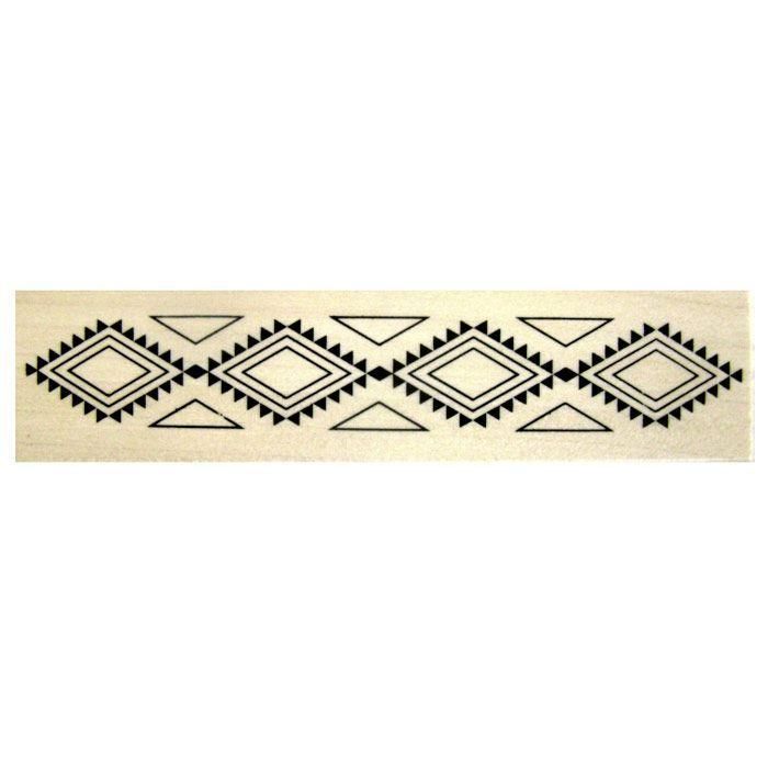 Tampon en bois - motif indien