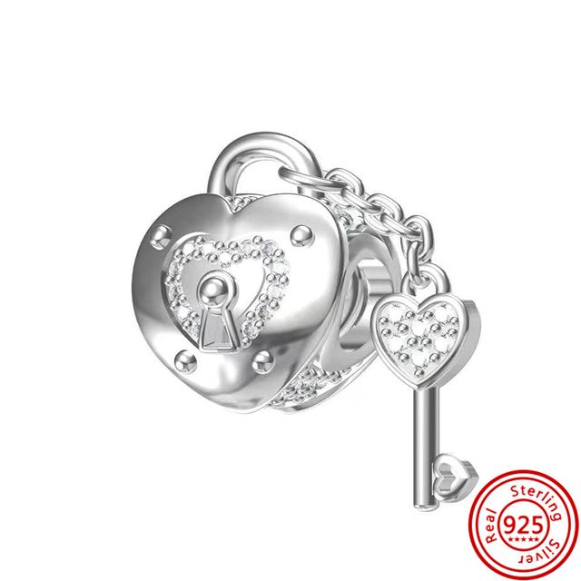 92 Стиль 925 Серебро 925 пробы для мальчиков и девочек Щенок с принтом лапы Сердце Сова Полый кулон Изящная бусина Подходит Подвески Браслет Ювелирные изделия