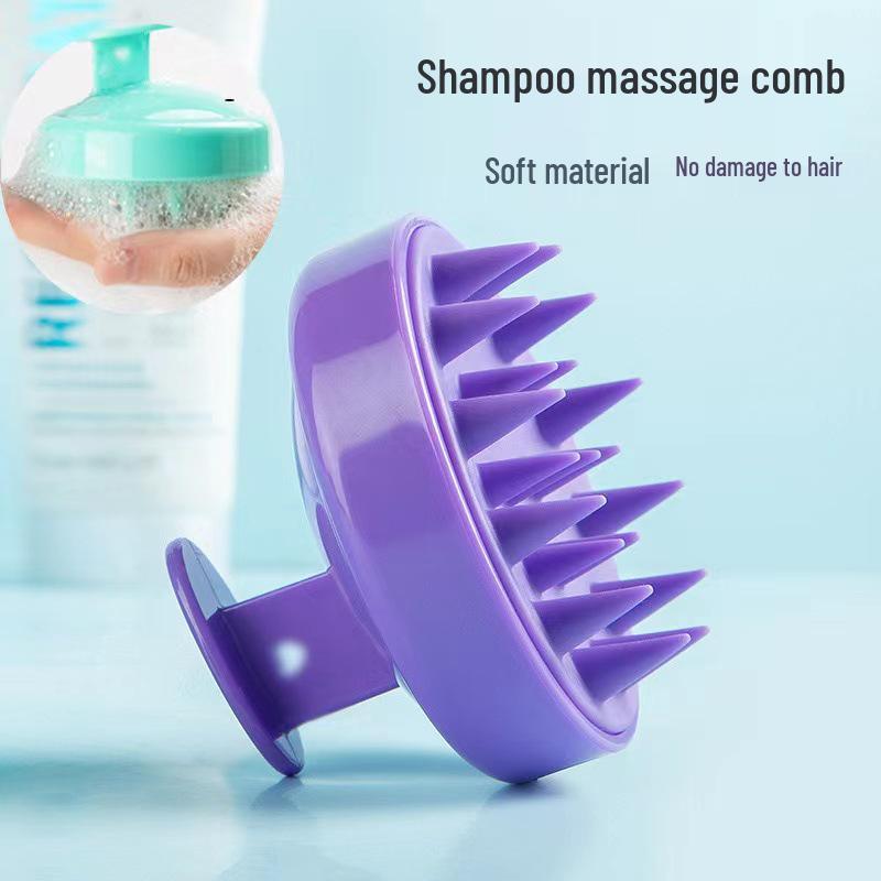 Portable Silicone Shampoo Brush: Mini Meridian Massager, Anti-Itch Scalp Scratcher, Bath Cleaning Comb.