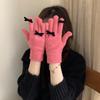Корейские милые перчатки с бантом для женщин, чтобы согреться зимой и кататься с сенсорным экраном, новые пятипалые перчатки