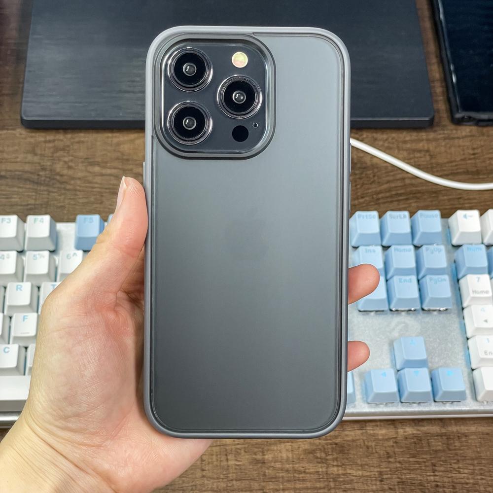 KEYSION Прозрачный матовый чехол для iPhone 15 Pro Max 15 Ultra 15 Plus, силиконовый + противоударный чехол для ПК для iPhone 14 Pro Max