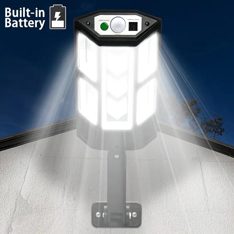 Мощный светодиодный солнечный уличный светодиодный настенный светильник для двора, 3 режима, индукция человеческого тела, сад, терраса, гараж, уличное освещение