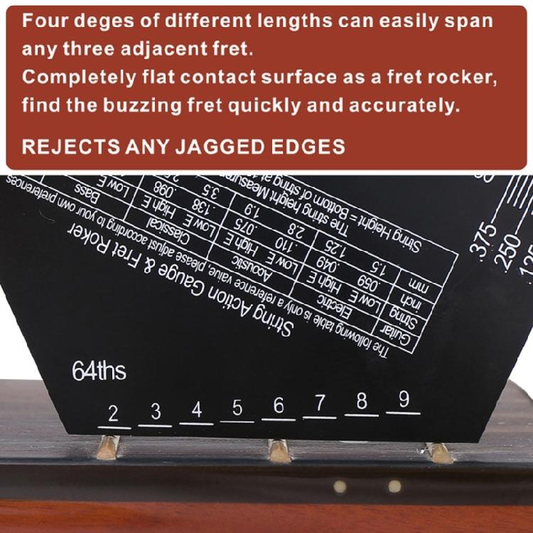 High Precise Guitar Luthier Tool Ruler String Action Gauge String Height Ruler